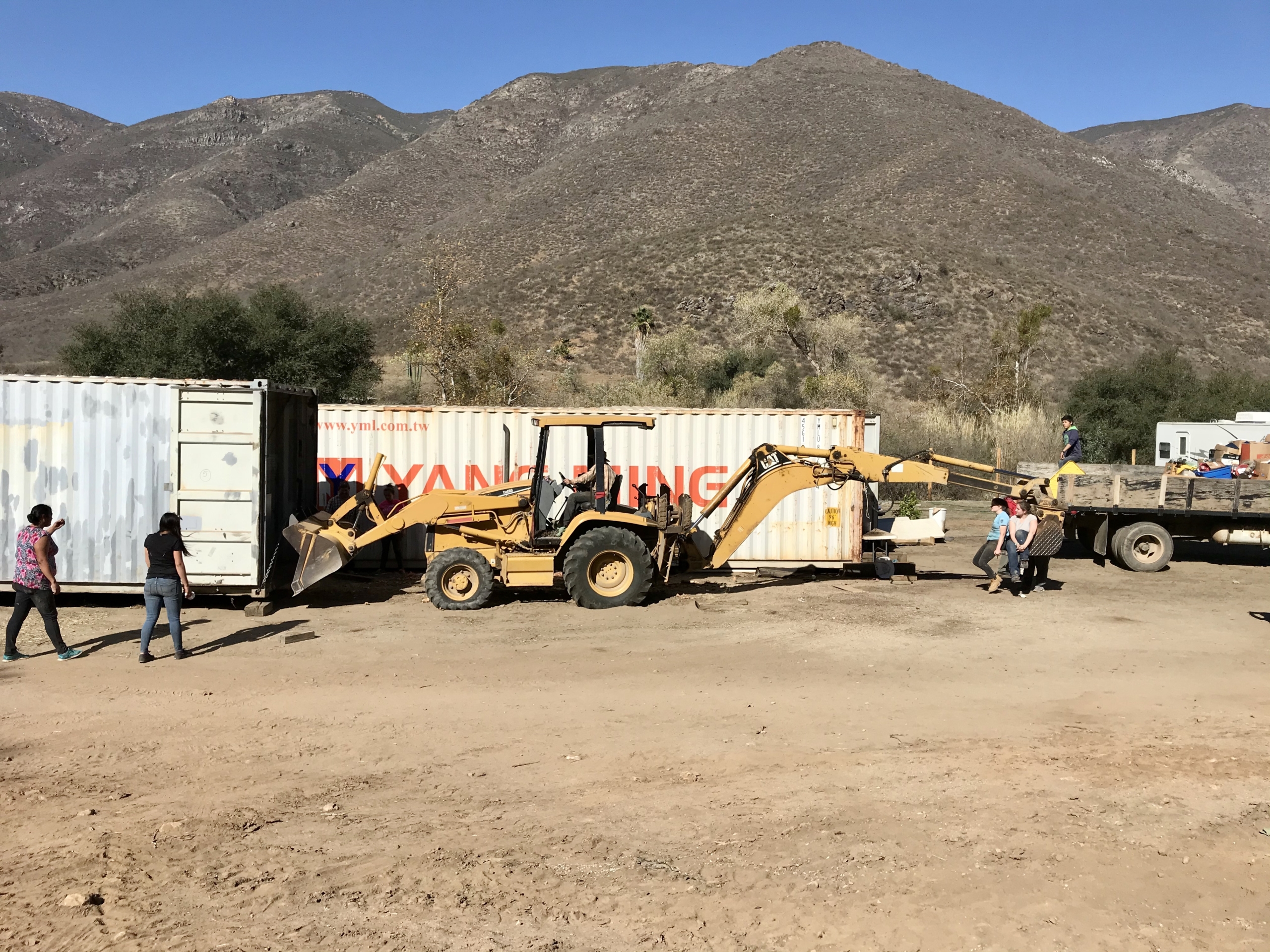 Moving containers                   is a big job